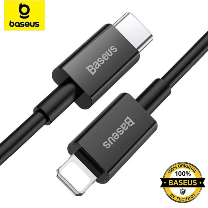Baseus 20W Type C to Lightning Cable - PD Fast Charge Superior Series TPE Cable - 1M/2M