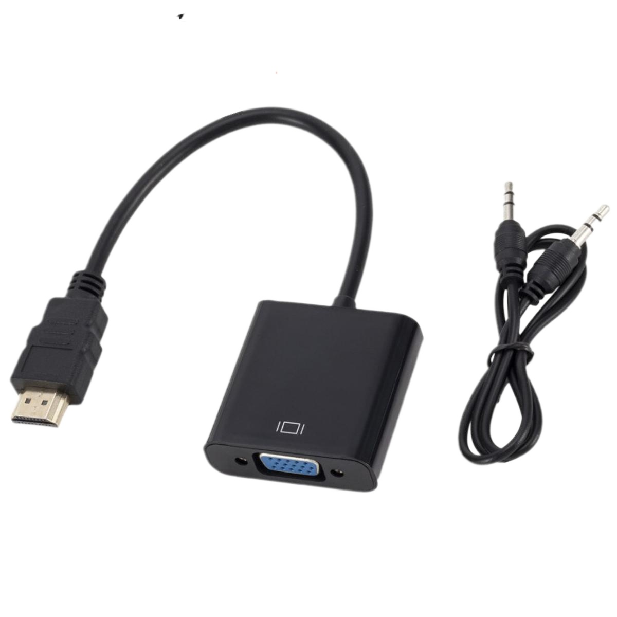 HDMI TO VGA Converter with Sound Audio Cable