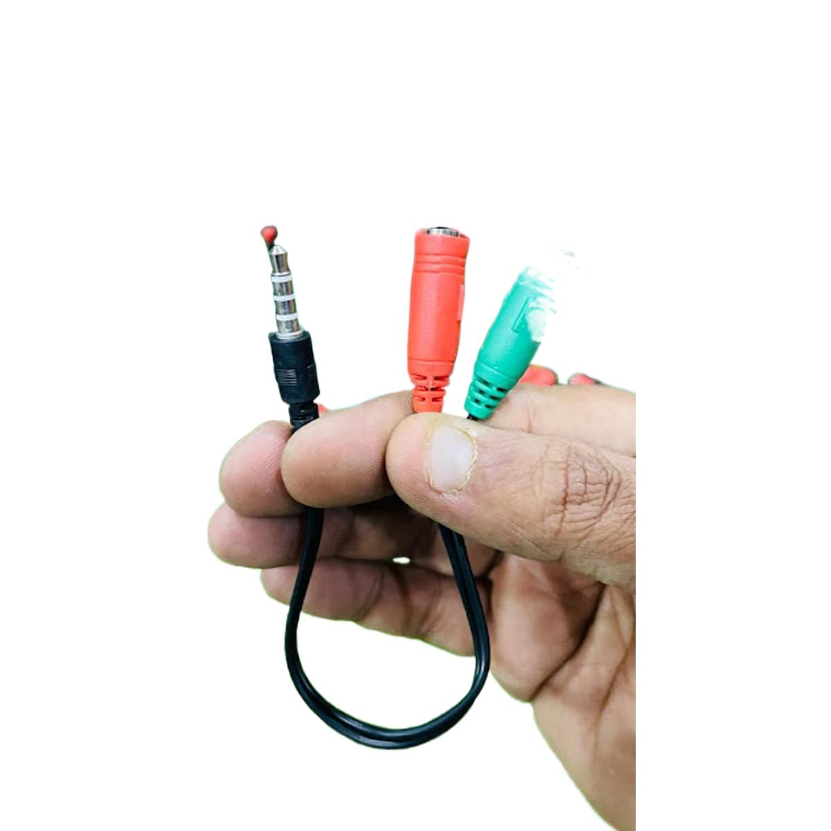 Two Pin Headphone Earphone Audio Splitter Mic And Speaker Divider Cable Adapter For Mobile Smart Phone PC Laptop - Jack Pin 3.5mm 4 Pole TRRS Male To Two Stereo 3 Pole TRS Female Converter